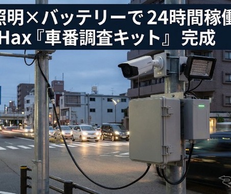 夜間の道路交通調査に対応、24時間連続運用可能な車番認識キット開発…DataHax 画像