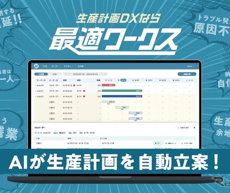 AI生産計画サービス「最適ワークス」、スカイディスクが出展へ…九州自動車関連技術展示商談会in 刈谷 画像
