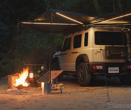 展開5分・撤収5分！『ジムニー/シエラ/ノマド』専用「サイドテント」が発売 画像