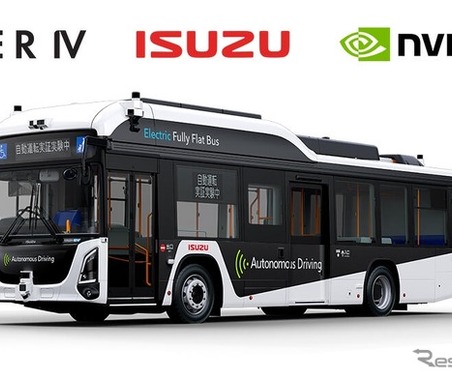 自動運転レベル4バス、ティアフォーといすゞがNVIDIAと共同開発へ 画像