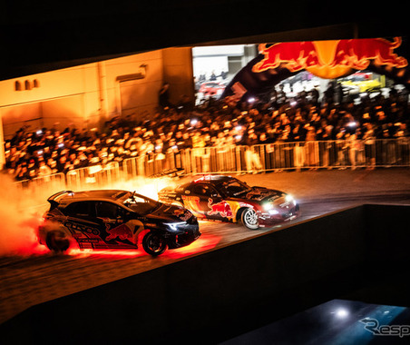 横浜の倉庫が一夜限りのドリフト会場に…レッドブル主催で500台のチューニングカー集結、F1新リバリーも世界初公開 画像
