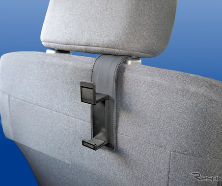 耐荷重約5kgでスマホホルダー使用にも、ペルシードから工具不要な「ヘッドレストフック」発売 画像