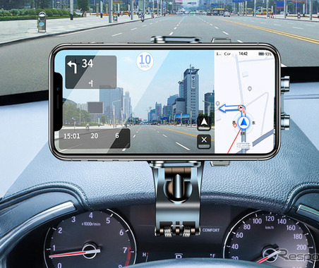 アームとヘッドが360度回転、取り付け場所を選ばない「クリップ式車載スマートフォンホルダー」発売 画像