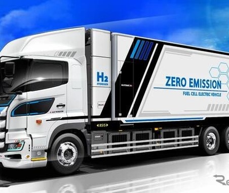 日野自動車、国内初の燃料電池大型トラック「プロフィア Z FCV」など4台展示へ…ジャパントラックショー2026 画像