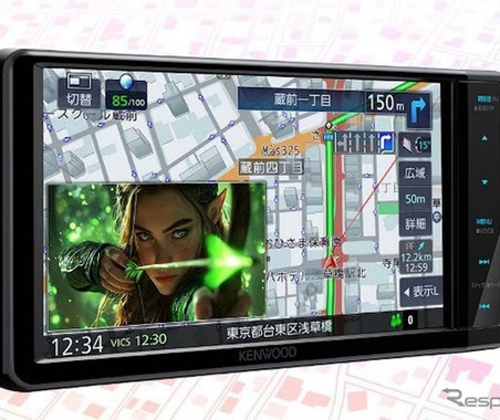JVCケンウッド『彩速ナビ』2機種発売、ゼンリン地図データ採用でルート案内精度を向上 画像