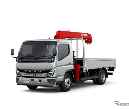 三菱ふそう「eキャンター」、改良新型が登場…国内EV小型トラック初のクレーン架装対応シャシ設定 画像