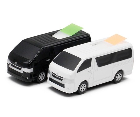 トヨタ公認、ハイエース型「ふせんホルダー」予約販売開始…実車を1/64スケールで再現 画像