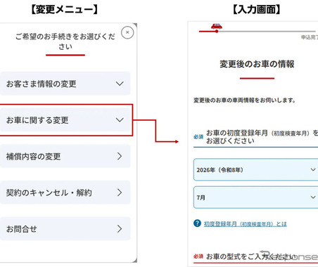 楽天自動車保険、マイページで契約変更がWeb完結に…住所変更・解約も対応 画像