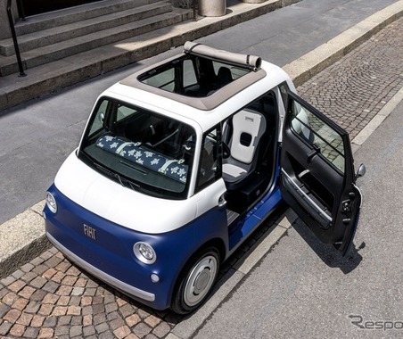 フィアット、超小型EV「トポリーノ」は地中海沿岸のライフスタイルを表現…高級ビーチウェアブランド・ビルブレカンと「コレクターズエディション」を欧州で発表 画像