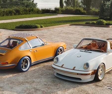 ポルシェ『911』ベース特別車が誕生…ルイ・ヴィトンとシンガーが史上初のコ・ブランディングで生まれた「レトロ感」満載のクルマ 画像