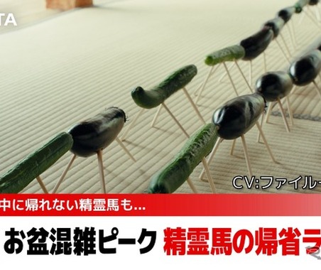 帰省ラッシュで「精霊馬」が大渋滞！？　トヨタがユーモラスな特別動画を公開 画像