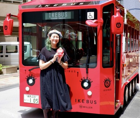 東京池袋「イケバス」の車内アナウンスをリニューアル、クリステル・チアリ氏が路線バス初登場 画像