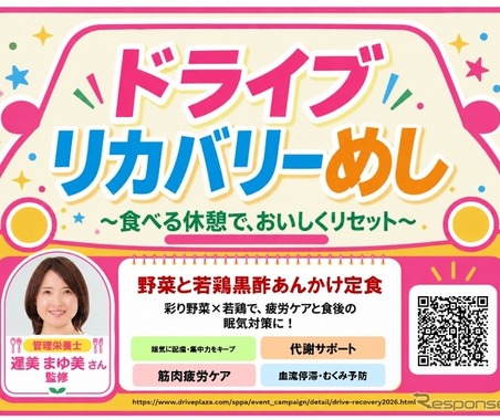 ドライブリカバリーめし、東日本のSA・PA38か所で9月19日から展開…管理栄養士監修メニュー販売 画像