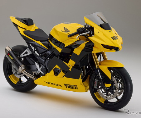 ホンダとオニツカタイガーがコラボ、「タイガーイエロー」の新型バイク『ミッド・スポーツ・コンセプト』初公開 画像