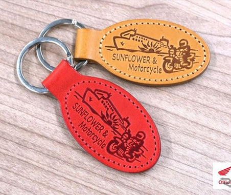 船旅＆ツーリングの思い出に、さんふらわあ・ホンダ・クシタニがコラボ、レザーキーホルダー発売 画像