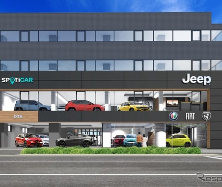 認定中古車「SPOTiCAR」、東京初拠点が大田区に10月22日開業…ジープ＋イタリアン3ブランドを一堂に 画像
