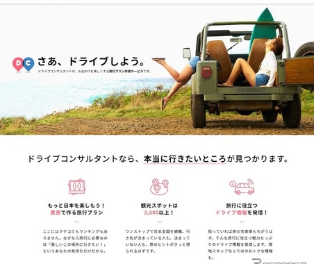 【愛車でドライブ】「ドライブスケジュール」を手軽に作れるサイトがオープン 画像