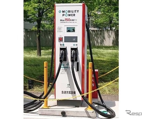 高速道路で初、SAに150kW級「急速充電器」を設置 画像