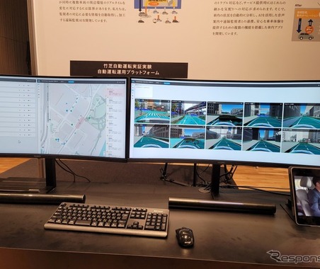 無人運転バス群を、AIの力で運行管理する遠隔監視システム 画像