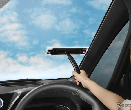 自動車ガラスお掃除ツール、ウェットシートを固定する新構造を採用…カーメイト 画像