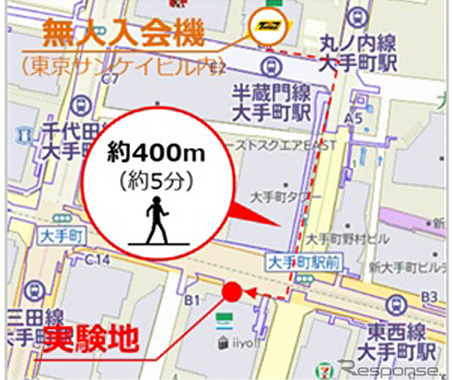 駅近路上にステーションを設置するカーシェア　公共交通との連携強化の社会実験　 画像