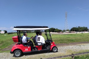 気分は平安貴族、グリーンスローモビリティ「牛車」で史跡斎宮跡を巡る 画像