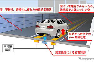大成建設、高速走行中の給電に成功、EV向け「無線給電道路」の実証実験で［新聞ウォッチ］ 画像
