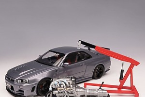 R34型スカイラインGT-R、1/18スケールミニカー発売…ディスプレイエンジン付属 画像