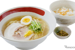 中国道・安富PA、「柚子塩ラーメン追い茶漬けセット」新発売 画像