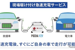 EV電欠時の「現場駆け付け急速充電サービス」が全国に拡大…損保ジャパンとSOMPOダイレクトの自動車保険 画像