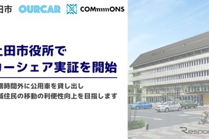 公用車の遊休時間を活用、長野県上田市でカーシェア実証開始…TRILL.が「OURCAR」展開 画像