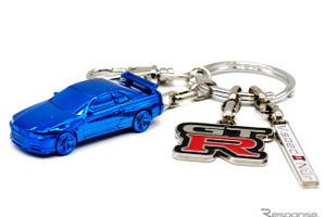 「R34 スカイラインGT-R」を3D再現！ ブルーに輝くキーチェーン、大阪オートメッセで販売へ 画像