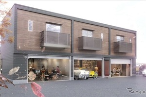 プレミアムガレージハウス野田BASE、千葉県野田市に完成…車2台分のガレージ付き賃貸住宅 画像