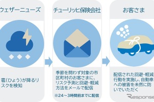 チューリッヒ保険、ひょうアラートサービス開始…ウェザーニューズのリスク予測データを活用 画像