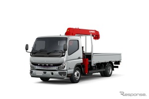 三菱ふそう「eキャンター」、改良新型が登場…国内EV小型トラック初のクレーン架装対応シャシ設定 画像