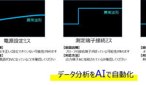 東芝情報システム、AIで異常波形の原因と対応策を自動説明、新ツール「Waveform insight」披露…ものづくりワールド東京2026 画像