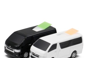 トヨタ公認、ハイエース型「ふせんホルダー」予約販売開始…実車を1/64スケールで再現 画像