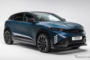 ルノー「メガーヌ」EVに改良新型、航続500km・急速充電24分に進化…フロントも刷新 画像