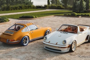 ポルシェ『911』ベース特別車が誕生…ルイ・ヴィトンとシンガーが史上初のコ・ブランディングで生まれた「レトロ感」満載のクルマ 画像