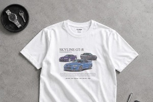 日産公式ライセンス取得の「スカイライン GT-R Tシャツ」、R32・33・34の3台を描く…予約開始 画像