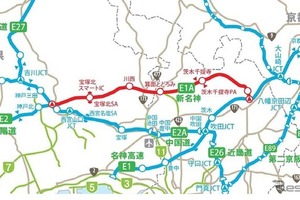 「新名神」高槻JCT-神戸JCTの開通でGW期間中の渋滞回数が半減！ 画像