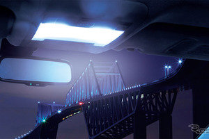 青から白へ自動切替、ウェルカムアクション搭載「LEDルームランプ」…PIAA 画像
