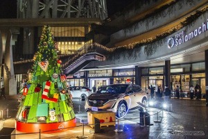 車パーツを再利用したクリスマスモニュメント登場、電力はEVから供給…東京スカイツリータウン 画像