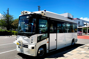 自動運転レベル4のEVバス、長野県塩尻市でスタート 画像